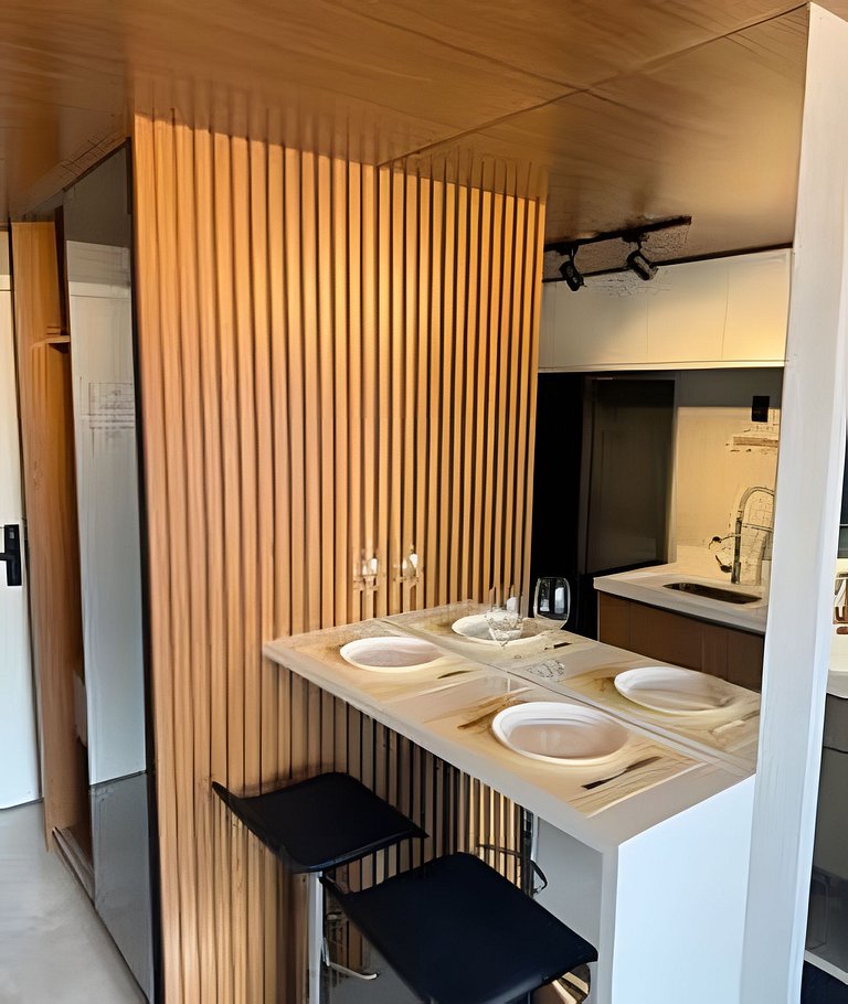 Apto moderno Decorado com Varanda