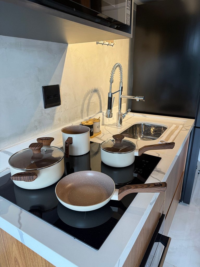 Apto moderno Decorado com Varanda
